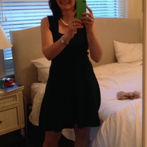 Beautiful Pink Tartan navy power stretch dress